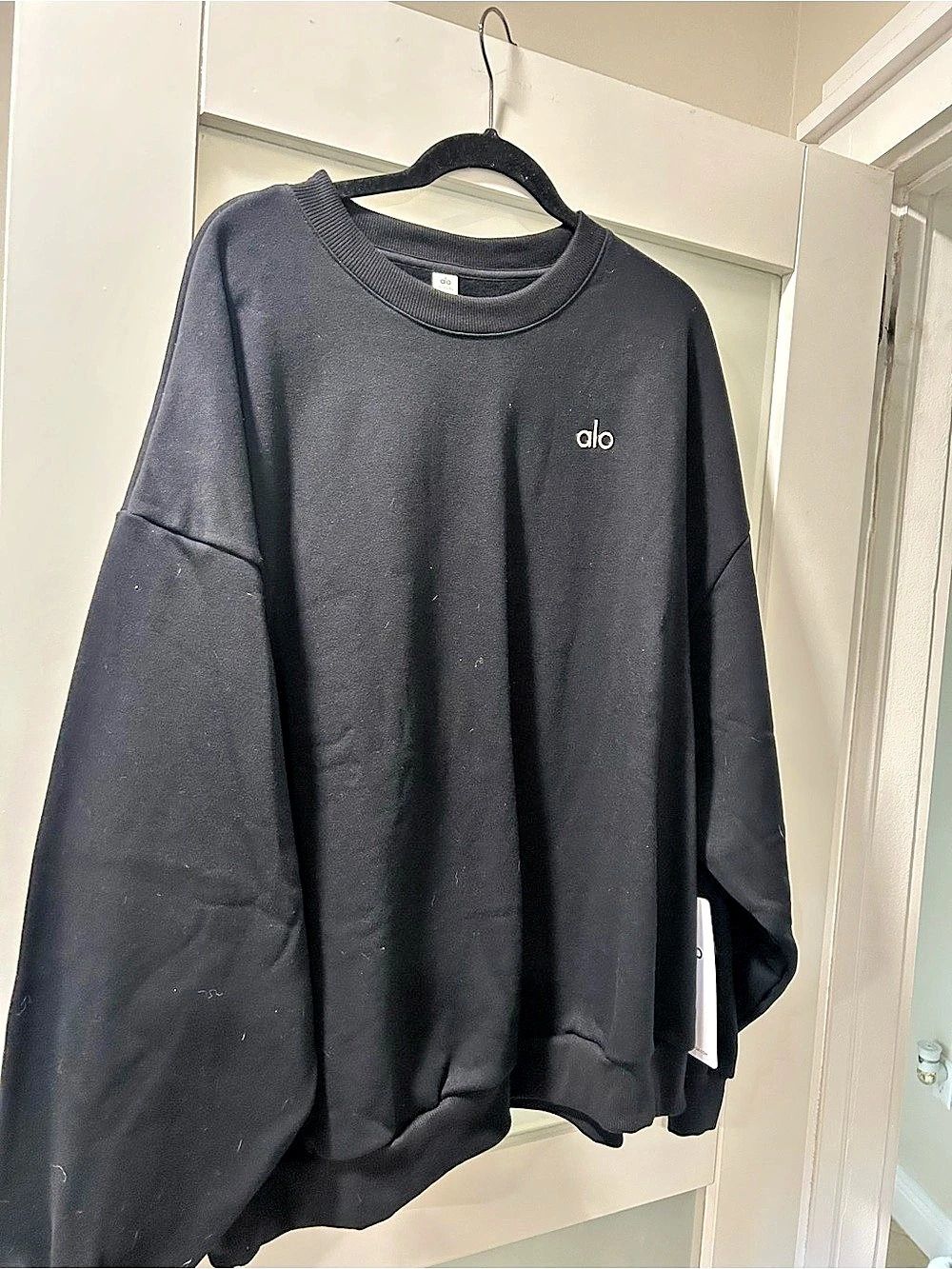 alo Black Oversized Sweatshirt NWT